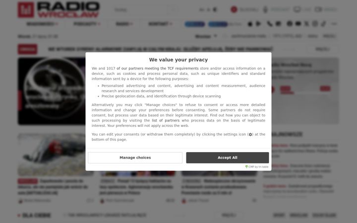 Screenshot of radiowroclaw.pl