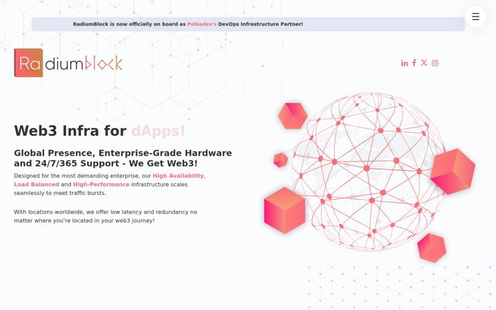 Screenshot of radiumblock.com