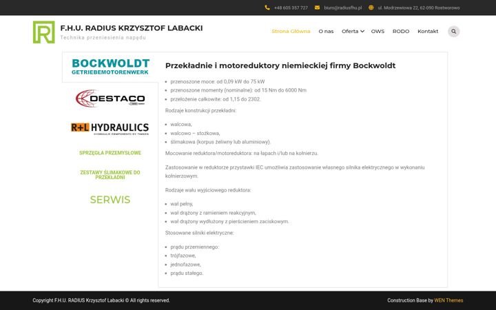 Skjermbilde av radiusfhu.pl