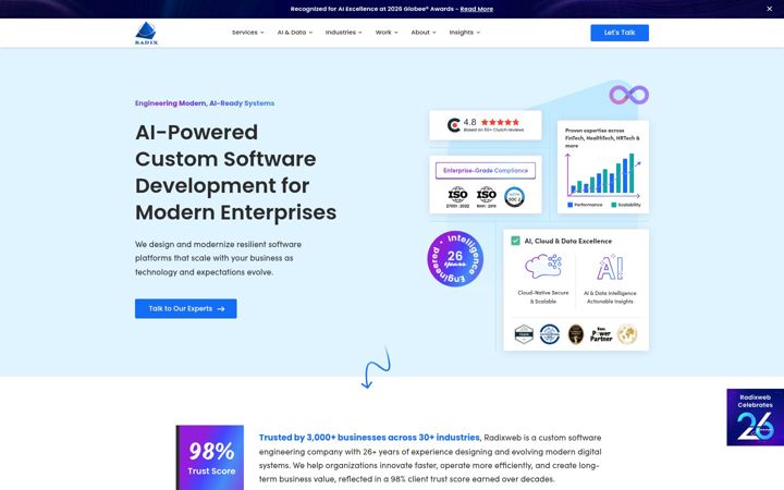 Screenshot of radixweb.com