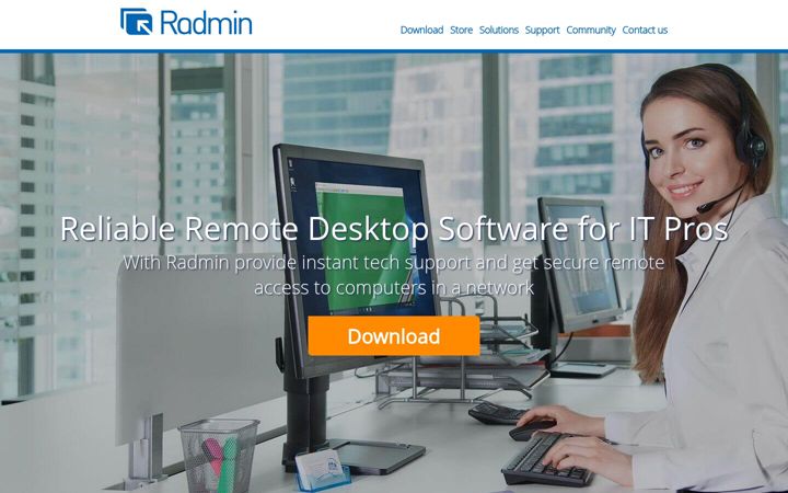 Screenshot of radmin.com