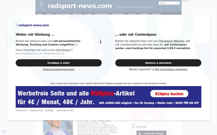 Screenshot of radsport-news.com
