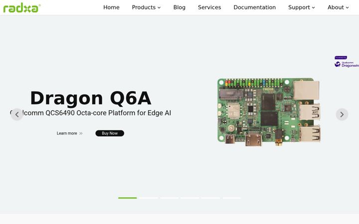 Screenshot of radxa.com