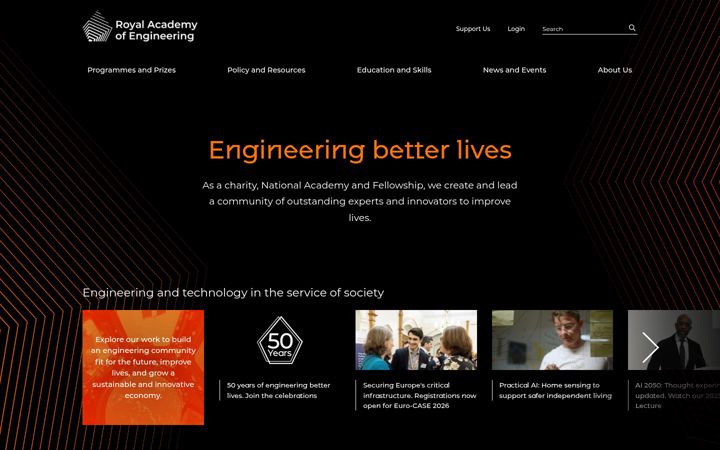 Screenshot of raeng.org.uk