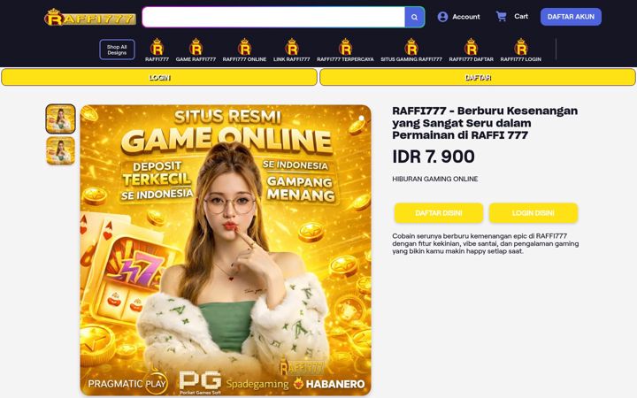 Ekrānuzņēmums no raffi777jet.com
