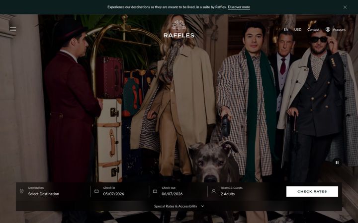 Screenshot di raffles.com