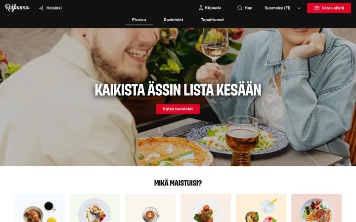 Screenshot of raflaamo.fi