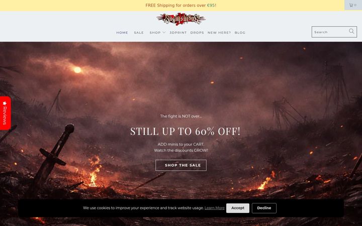 Screenshot of ragingheroes.com