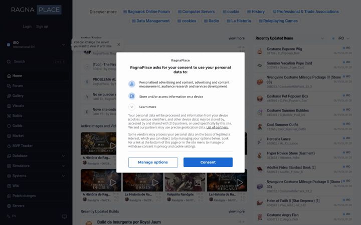 Screenshot of ragnaplace.com