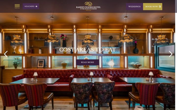 Screenshot van raheenwoodshotel.ie