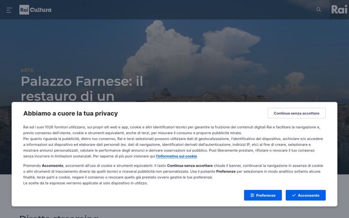 Screenshot of raicultura.it