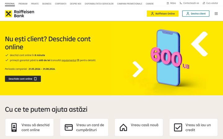 Screenshot of raiffeisen.ro