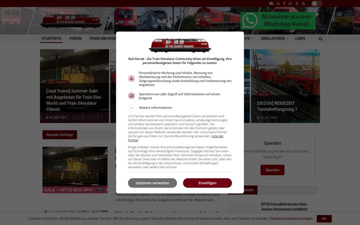 Screenshot of rail-sim.de