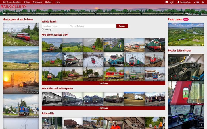 Screenshot of railgallery.ru