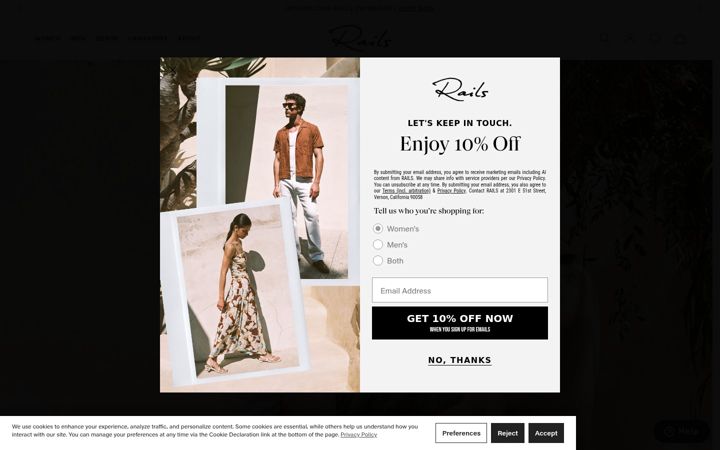 Screenshot of rails.com