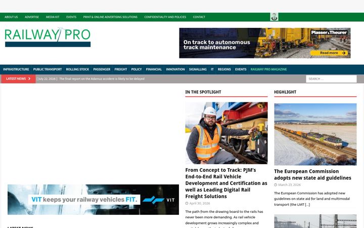 Captura de pantalla de railwaypro.com
