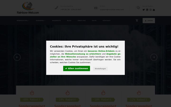 Screenshot of rainbow-web.com
