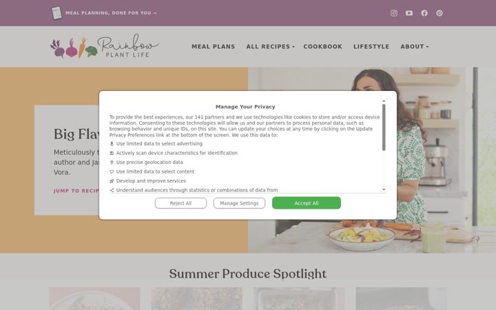 Screenshot of rainbowplantlife.com