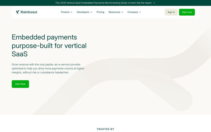 Screenshot of rainforestpay.com