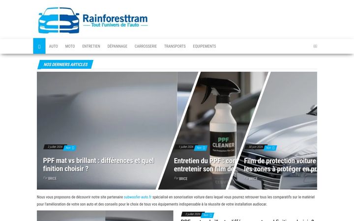 Screenshot of rainforesttram.com