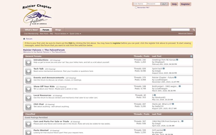 Screenshot of rainierfalcons.com