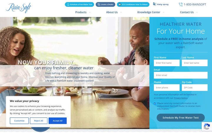 Screenshot of rainsoft.com