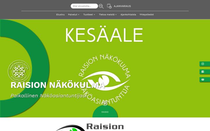 Screenshot of raisionnakokulma.fi