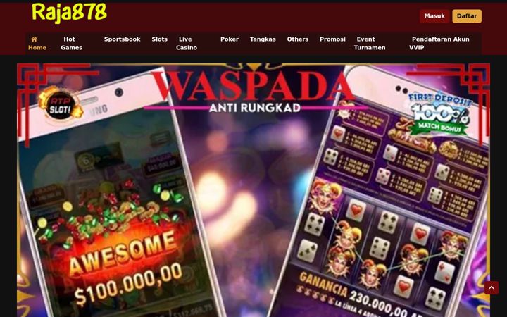 Screenshot of raja878slot.com