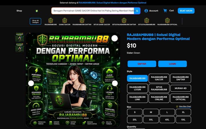 Screenshot of rajabambu88.art