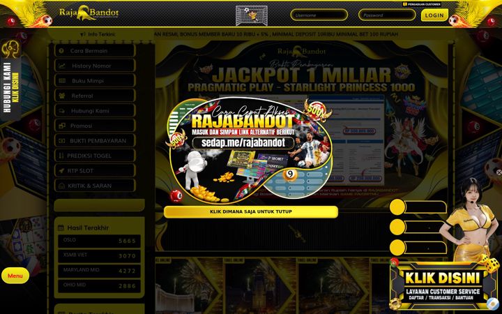 Screenshot of rajabandot.com