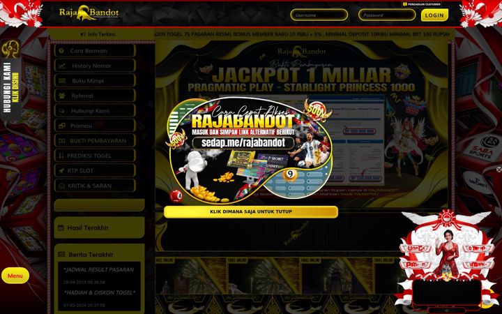 Captura de ecrã de rajabandotdamai29.com