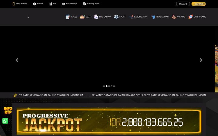 Screenshot of rajaburma88ini.com