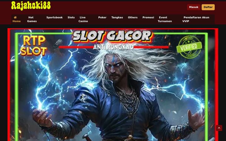 Screenshot of rajahoki88.net