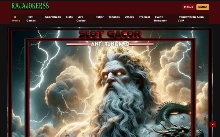 Screenshot ta' rajajoker88.org