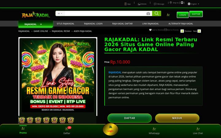Screenshot ta' rajakadal.it.com