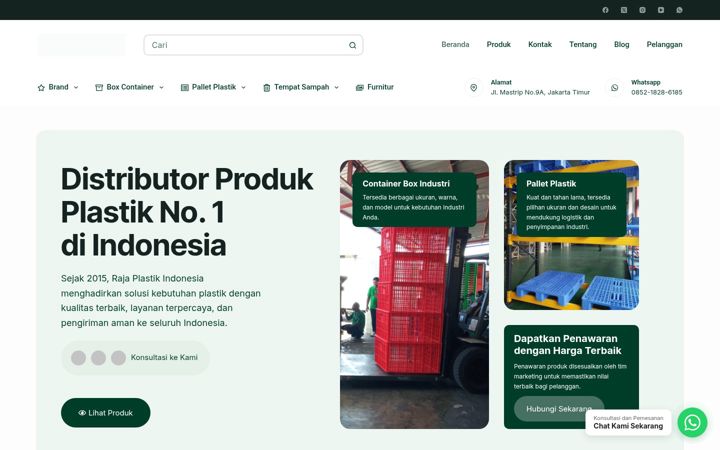 Screenshot of rajaplastikindonesia.com