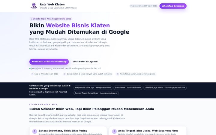 Screenshot of rajawebdesign.co.id