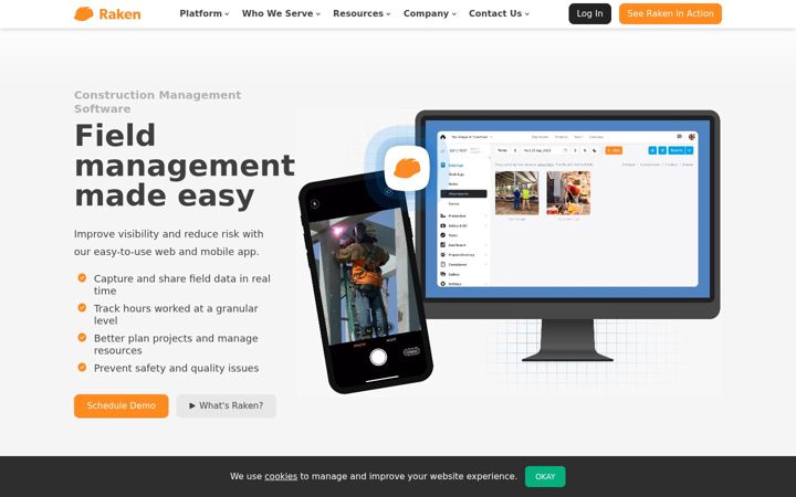 Screenshot of rakenapp.com