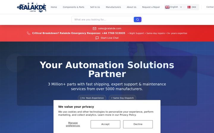 Screenshot of ralakde.com