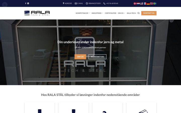 Screenshot του ralasteel.dk