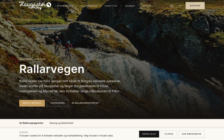 Snimka zaslona za rallarvegen.com