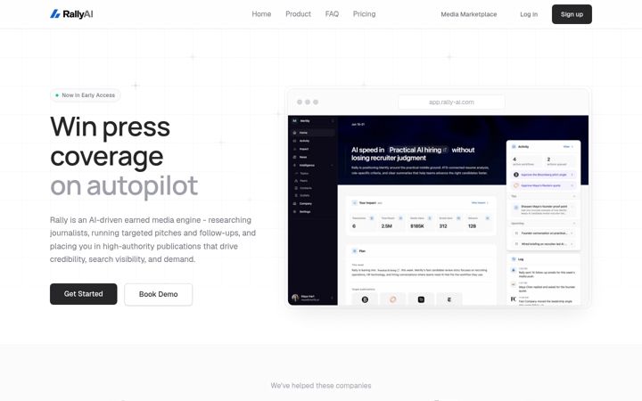 Screenshot ta' rally-ai.com