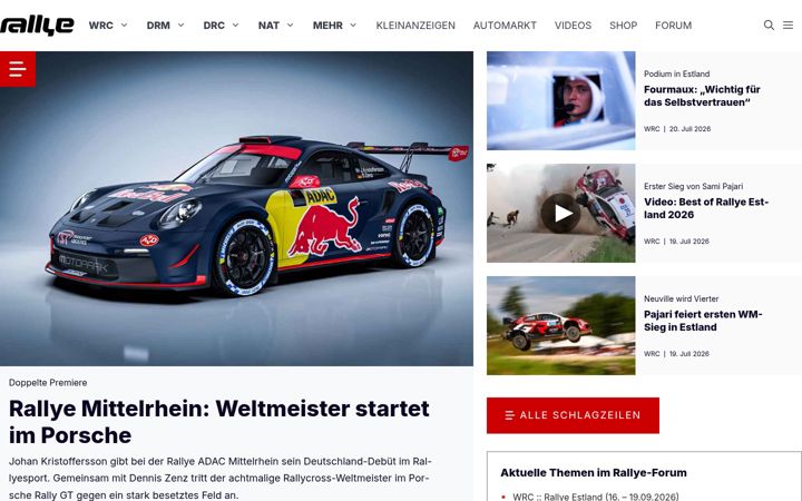 Screenshot of rallye-magazin.de