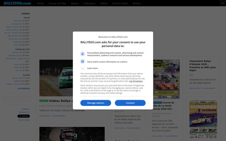 Screenshot of rallyego.com