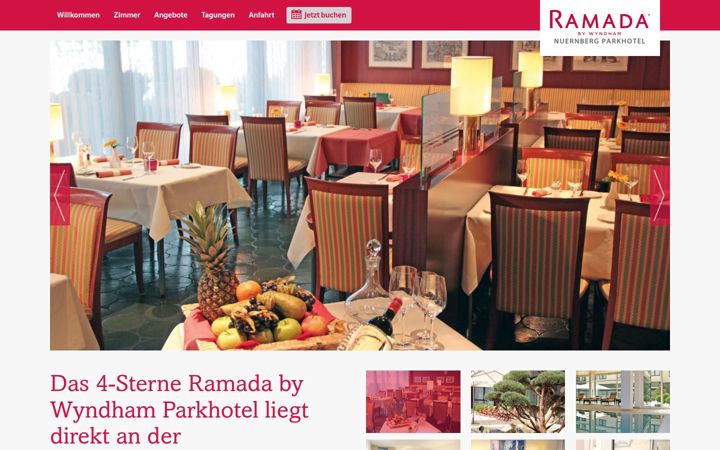 Screenshot of ramada-nuernberg.de