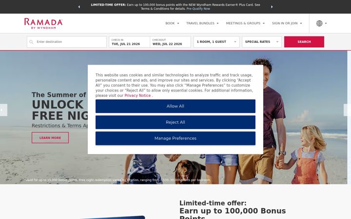 Screenshot of ramada.com