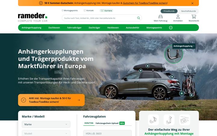 Zrzut ekranu rameder.de