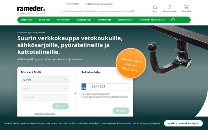 Screenshot of rameder.fi