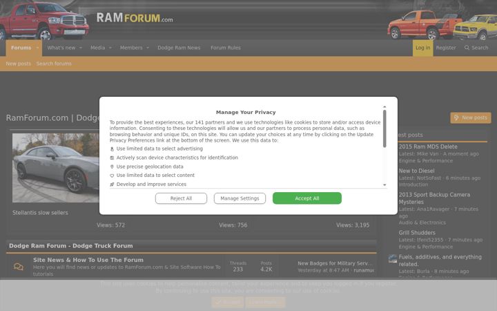 Screenshot of ramforum.com