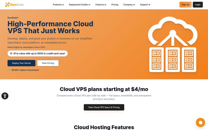 Ekrano kopija ramnode.com